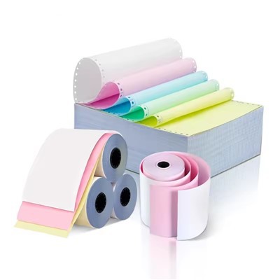 Chaw tsim tshuaj paus Supply 100% Virgin Wood Pulp Carbonless Roll Lag luam wholesale Nqe 3 Ply NCR Ntawv